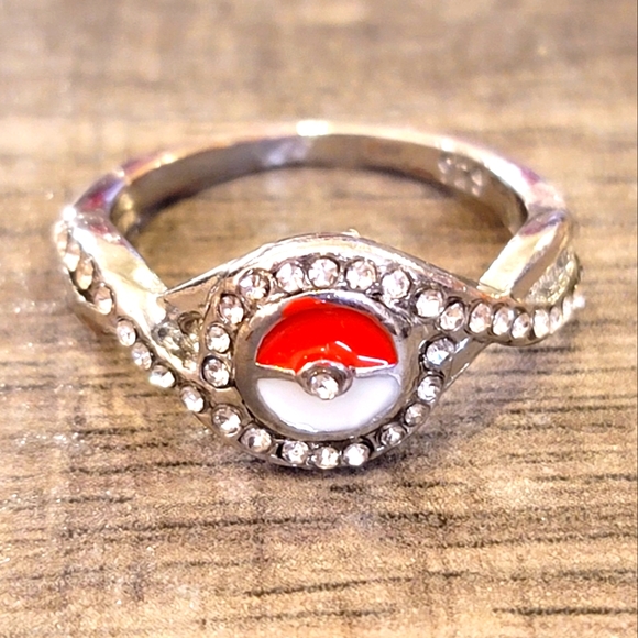 Pokemon Jewelry Size Pokemon Pokeball Fashion Ring Silver